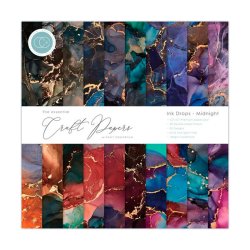 Craft Consortium - Blok 12" - Ink Drops - Midnight