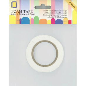 Foamtape - Hvid - 12 mm x 05 mm