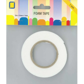 Foamtape - Hvid - 12 mm x 1 mm
