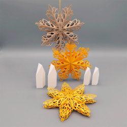 Hjlpeklods - Elizabeth Craft Stjerne - 2157 - 4 dele