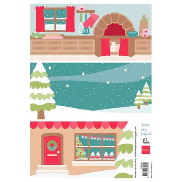 Marianne Design - 3D Ark - Christmas Bakery Backgrounds by Marleene