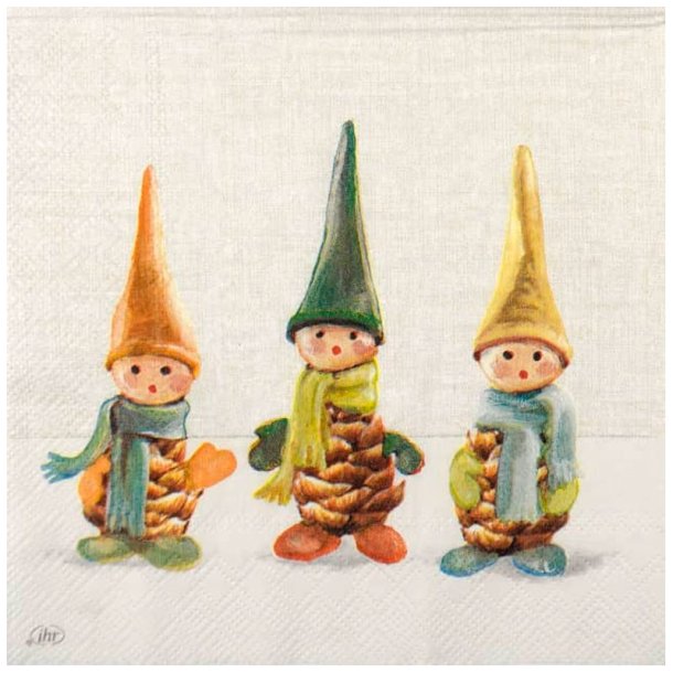 IHR - Frokostservietter - Pinecone Dwarfs Cream