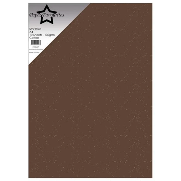 Paper Favourites - Star Rain - 130gr. - A4 - Coffee