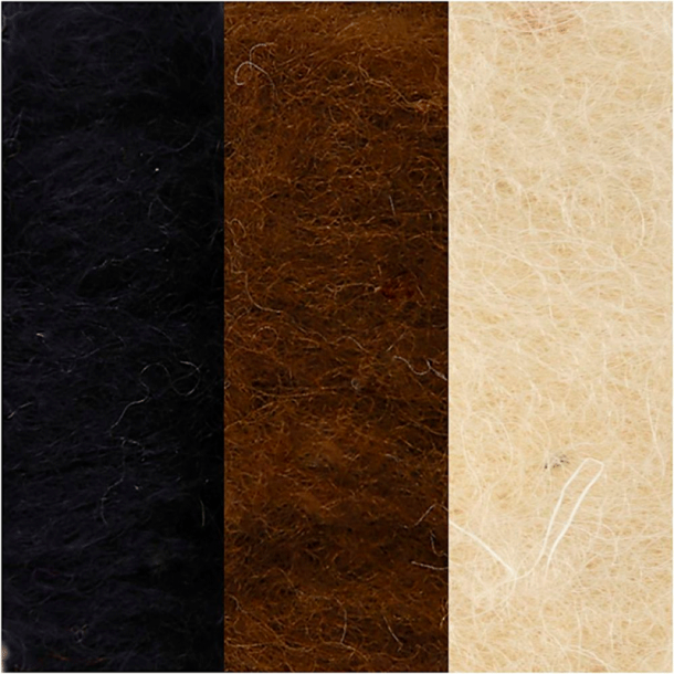 Kartet uld - Assorteret farver