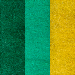 Kartet uld - Grn/turkis harmoni