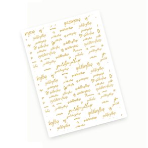 Gavlhusets Design - Kortbase - A6 - Guldbryllup