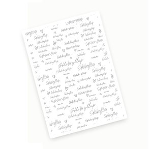 Gavlhusets Design - Kortbase - A6 - Slvbryllup