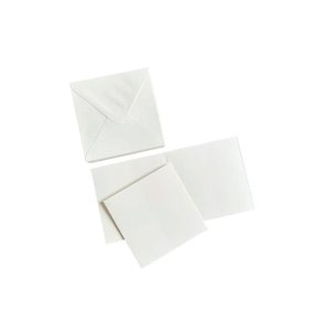 Kort og Kuverter - 13,5x13,5cm - 50 stk - Snow White