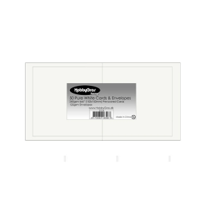 Kort og kurverter - 6'' / 15,2 x 15,2 cm - 50 stk - Pure White