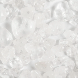 Krystalperler - Bjergkrystal / Transparente farver