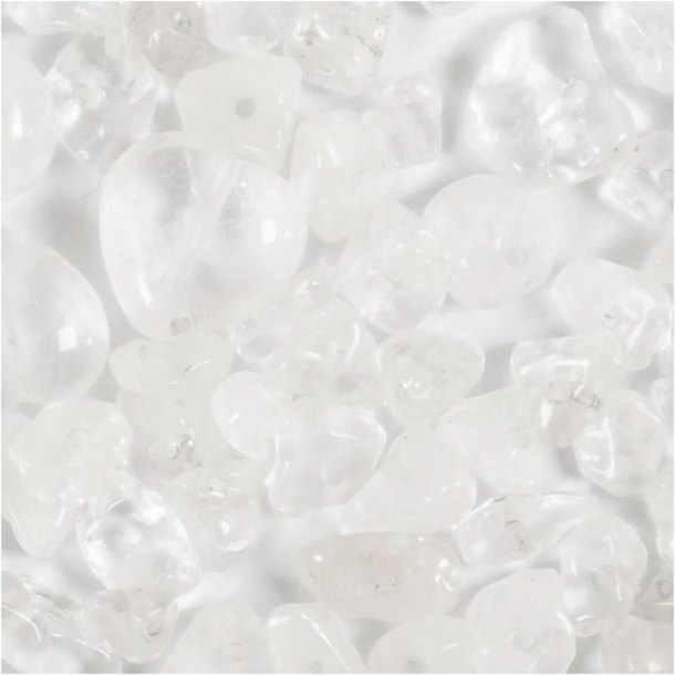 Krystalperler - Bjergkrystal / Transparente farver