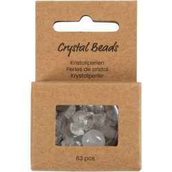 Krystalperler - Bjergkrystal / Transparente farver