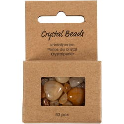 Krystalperler - Honning calcit / Gul