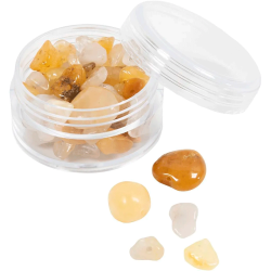 Krystalperler - Honning calcit / Gul