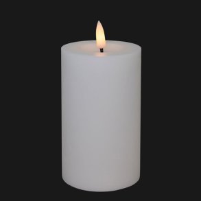 LED - Bloklys - 7,5x12cm - Hvid