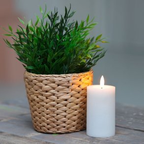 LED - Bloklys - 6 x 10cm - Hvid