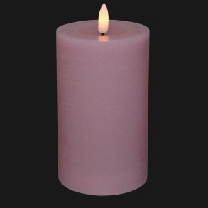 LED - Bloklys - 7,5 x 12cm - Rosa