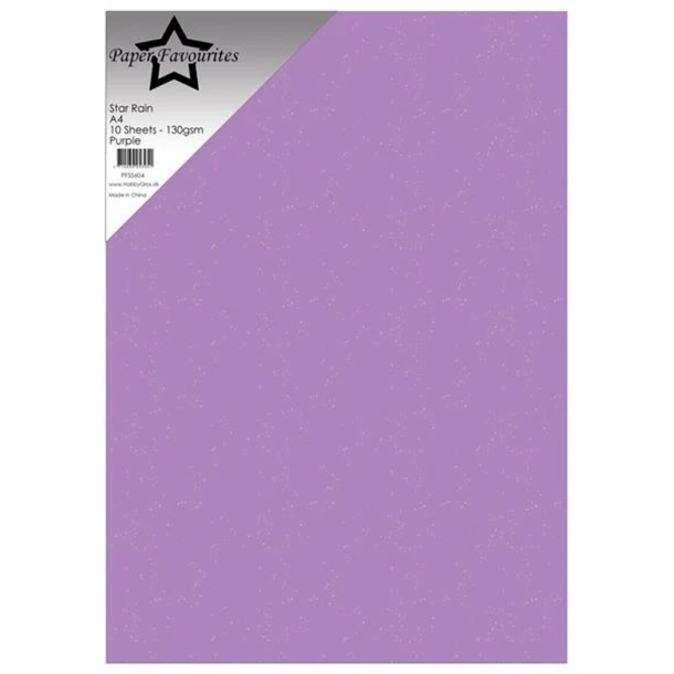 Paper Favourites - Star Rain - 130gr. - A4 - Purple