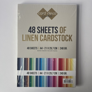 Linnen - Karton med struktur - A4 - Mixpakke