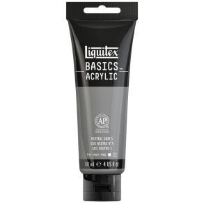 Liquitex - Basics - Akrylmaling 118 ml. - Neutral Grey Value 5/Mixing