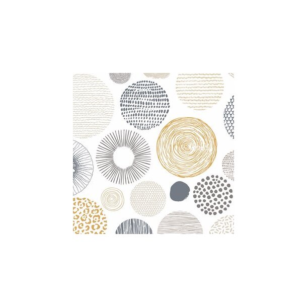 Ambiente - Frokostservietter -  Circles Textures