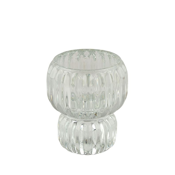 Lysestage - UpDown - Klar - 7,5 x 6,5 cm