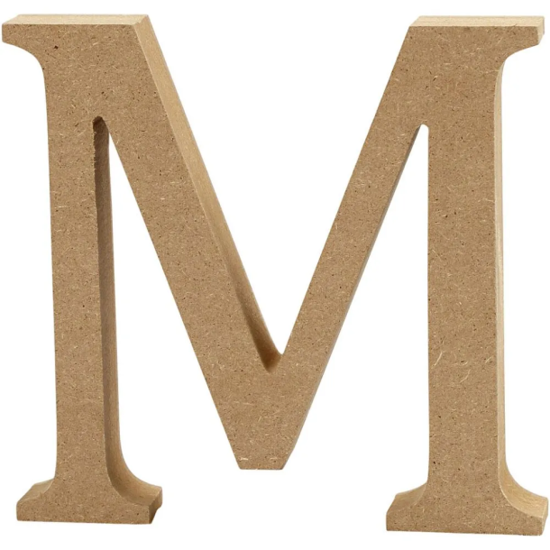 MDF Bogstaver - M - H. 13 cm.