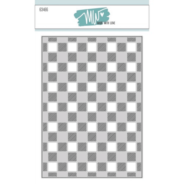 Made With Love - Die - Plaid Background
