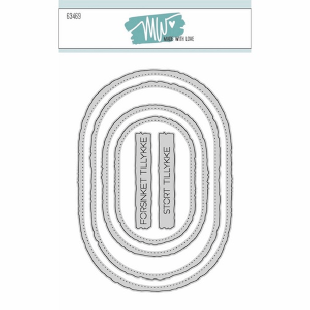 Made With Love - Die - Deckle Edge Ovals