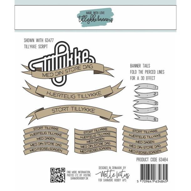Made With Love - Die - Tillykke Banners