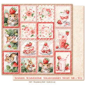 Maja Design - Strawberry thief - Cut-out-cards / Klippeark