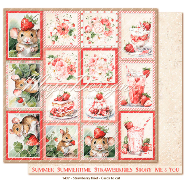 Maja Design - Strawberry thief - Cut-out-cards / Klippeark