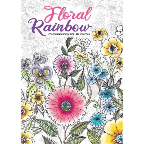 Malebog - A4 - 32 sider - Floral Rainbow