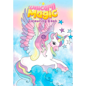 Malebog - A4 - 16 sider - Unicorn Magic / Enhjrning