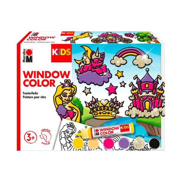 Marabu - Vinduesmaling - Prinsesse - 6 x 25ml