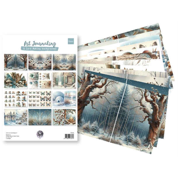 Marianne Design - Blok A4 - Art Journaling Winterset by Fairybells / Kunstjournal vinterst