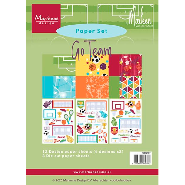 Marianne Design - Blok A5 - Go team by Marleen / Holdsport