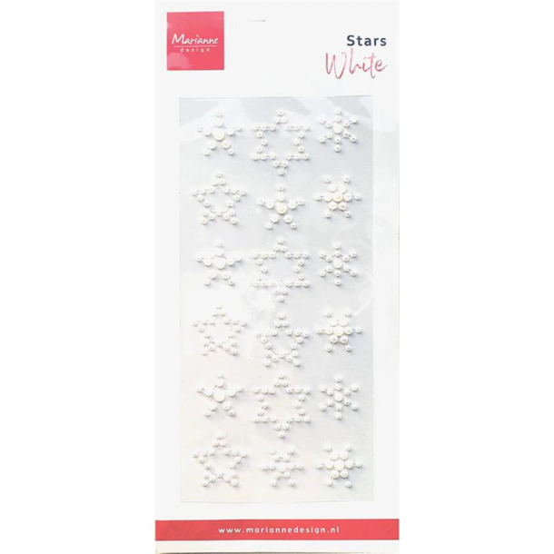 Marianne Design - Pearls - Rhinsten stjerner - Hvid