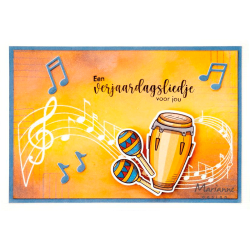 Marianne Design - Stempel - Music Swirl / Musik hvirvel