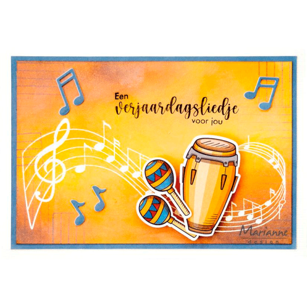 Marianne Design - Stempel - Music Swirl / Musik hvirvel