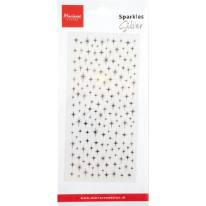 Marianne Design - Sparkling Stickers - Silver / S�lv