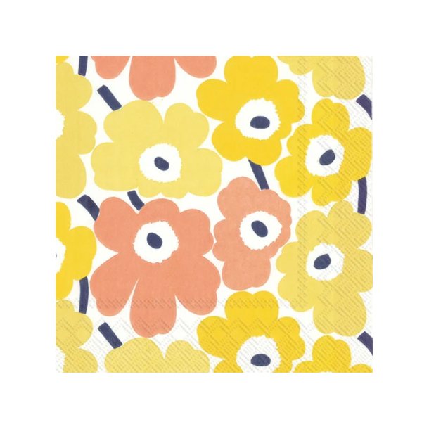 IHR - Frokostservietter - Marimekko Mini Unikko Yellow - 20stk