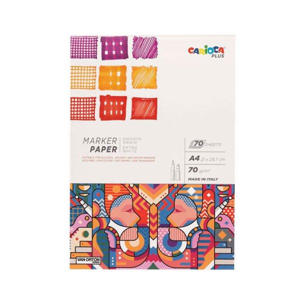 CARIOCA PLUS - Marker blok 70g - A4 - 70 sider