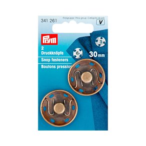 Prym - Tryklse - Antik Messing - 30 mm - 2 Stk