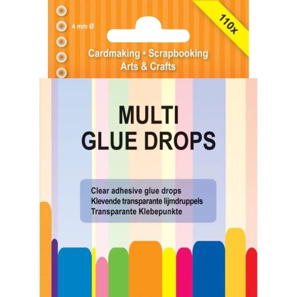 JeJe - Multi Glue Drops - 4mm - 110 stk