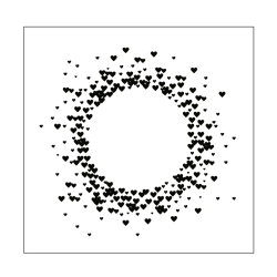 Mundart Stempel - Embossingfolder - Krans med hjerter