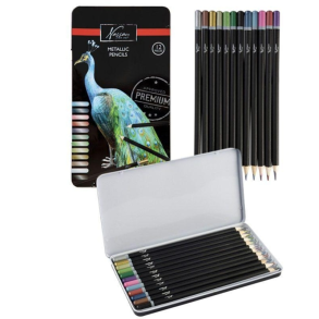 Nassau - Farveblyanter - Metallisk - 12 stk