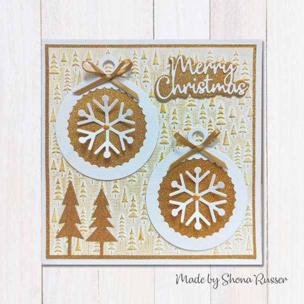 Nellie Snellen 3D embossingfolder Christmas Trees Kort & Scrap