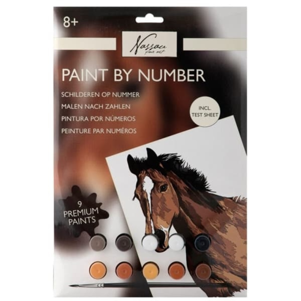 Paint by Number - 33,5 x 23,8 cm - Hest