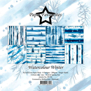 Paper Favourites - Blok 12'' - Watercolour Winter / Akvarel vinter